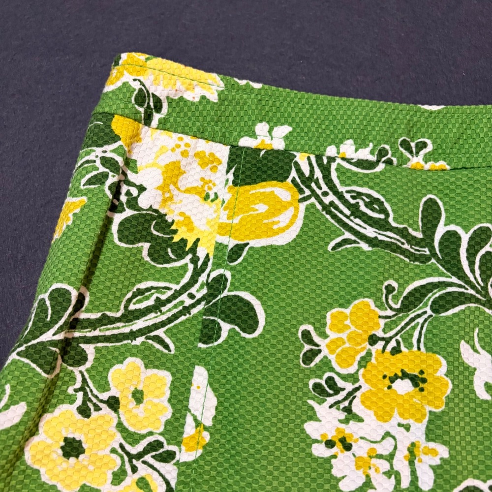 Talbots Floral Pencil Skirt Womens 12P Green Yellow Mod Pencil Core Fun Feminine - Picture 7 of 10
